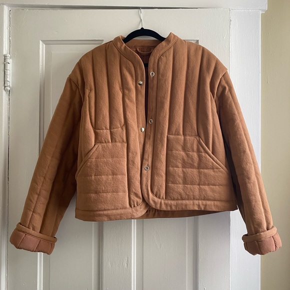 Cropped Quilted Jacket Clove - Picture 2 of 5